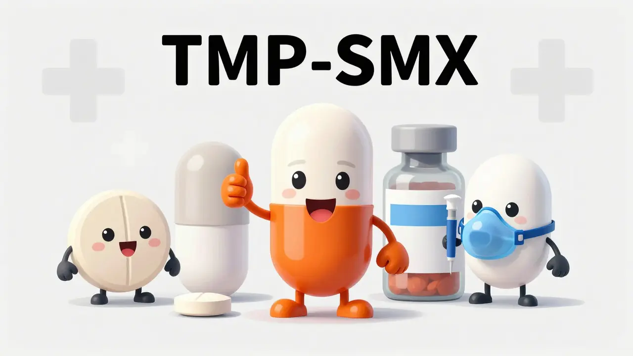 Friendly pill characters representing PCP prevention meds